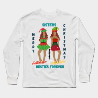 Big sister, little sister, Merry Christmas, Christmas shirt elf, Christmas gifts for women, Christmas gifts Long Sleeve T-Shirt